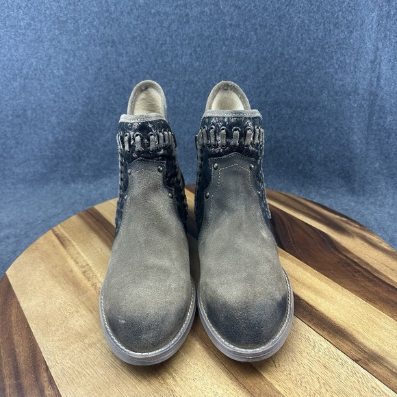 Corral Circle G Womens Genuine Leather Boots Cutout Tooled Distressed Brown Sz 8 - Picture 3 of 12